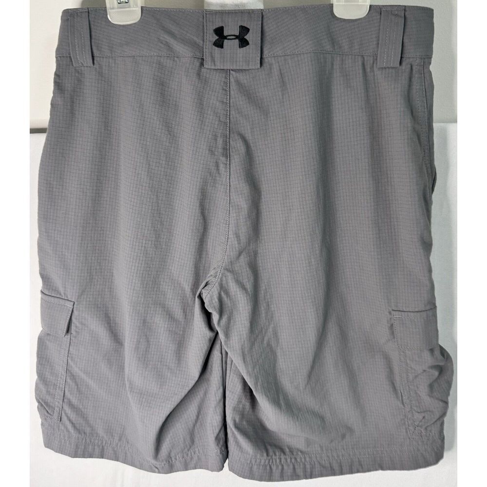 Under Armour Shorts Boys L Gray Lightweight Cargo Youth Golf Performance - Picture 5 of 6